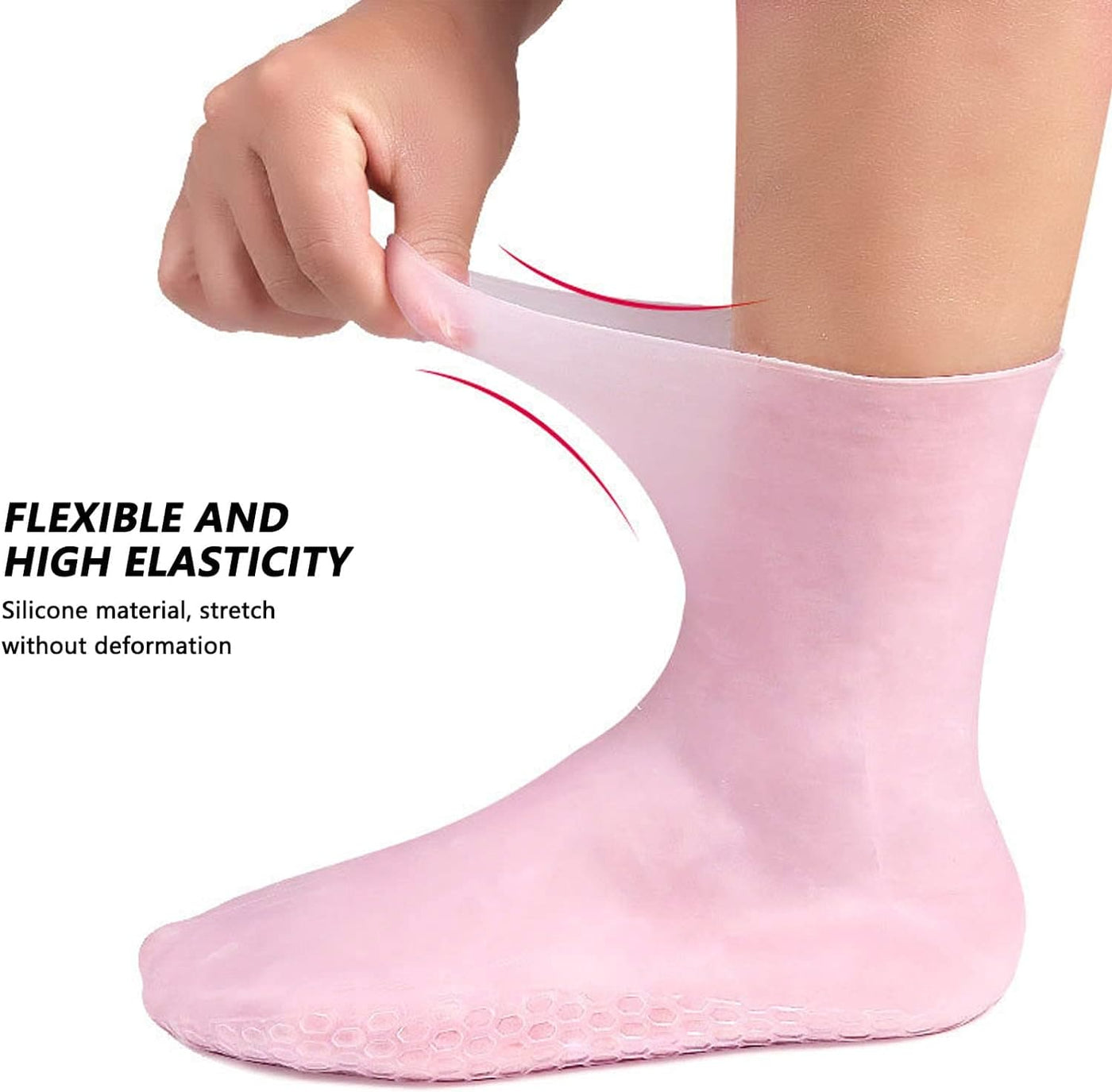 Silicon moisturizing socks