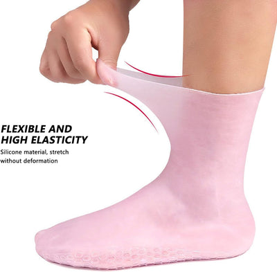 Silicon moisturizing socks