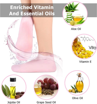 Silicon moisturizing socks