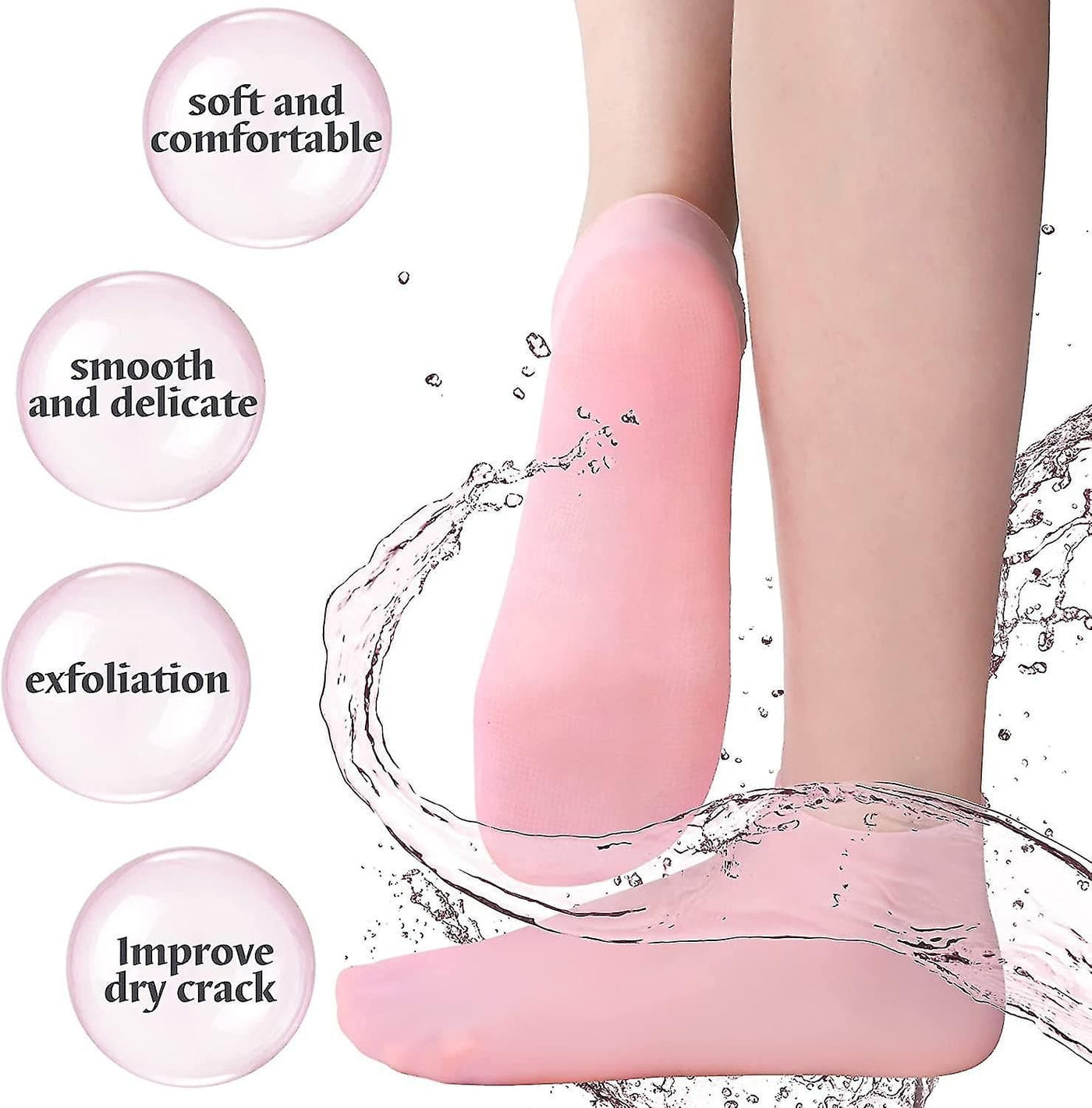 Silicon moisturizing socks